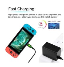 Cargador Nintendo Switch Carga Rápida 15V