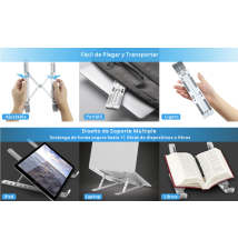 soporte aluminio para portatil y tablet
