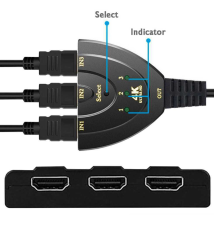 Cable Multipuerto 4K Switch HDMI