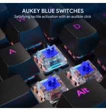 Teclado Mecánico Aukey KM-G12 Gaming RGB Switch Blue