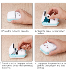 Mini Impresora Portátil para Teléfono Móvil Sin tinta, Termica, Bluetooth