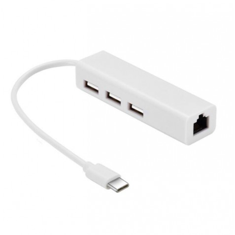 Adapter Cable type-c a RJ45+3xUSB