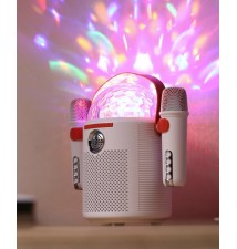 Altavoz Bluetooth con proyector Luz RGB, Micrófono Inalámbrico, Cambiador de Voz Mágico