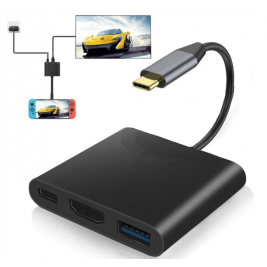 Adapter video type-c a hdmi y usb 3.0