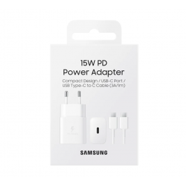 Cargador Samsung Cable USB-C, 1 m, 15W, Carga rápida Blanco