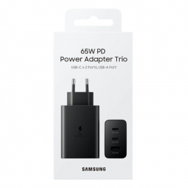 Cargador de red Samsung 65W Power Adapter Trio, carga hasta 3 dispositivos